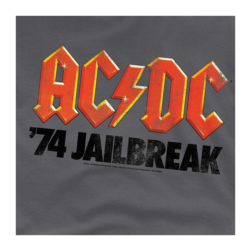 Charcoal - Pack Shot - ACDC Unisex Adult Jailbreak T-Shirt