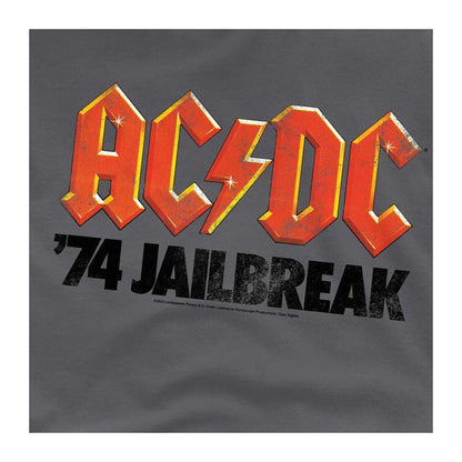 Charcoal - Pack Shot - ACDC Unisex Adult Jailbreak T-Shirt