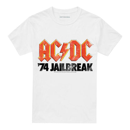 White - Front - ACDC Unisex Adult Jailbreak T-Shirt