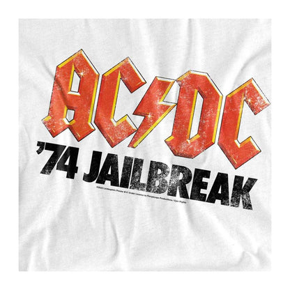 White - Pack Shot - ACDC Unisex Adult Jailbreak T-Shirt