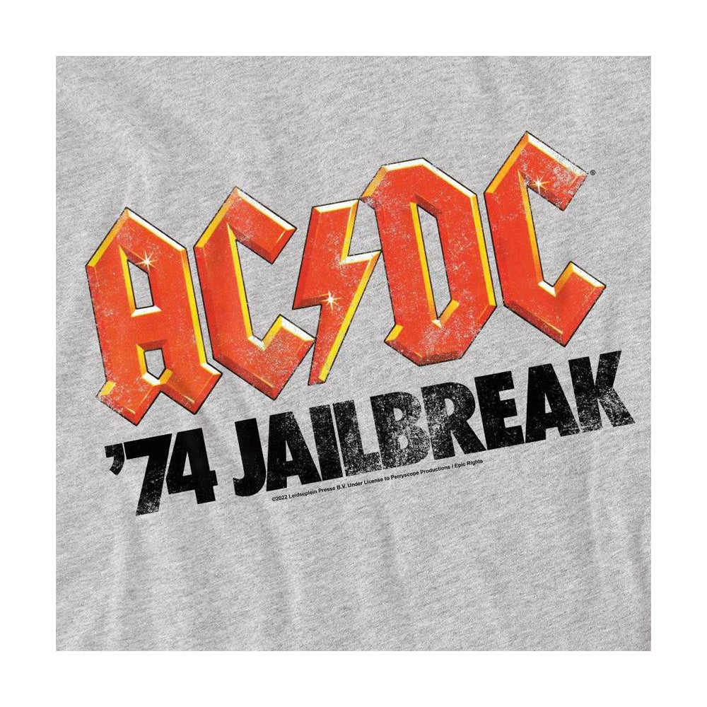 Athletic Heather - Pack Shot - ACDC Unisex Adult Jailbreak T-Shirt