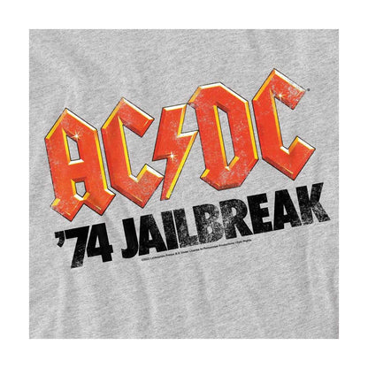 Athletic Heather - Pack Shot - ACDC Unisex Adult Jailbreak T-Shirt