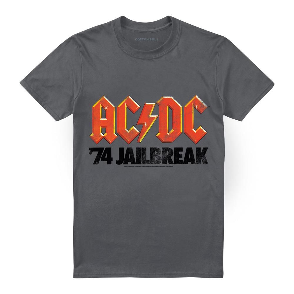 Charcoal - Front - ACDC Unisex Adult Jailbreak T-Shirt