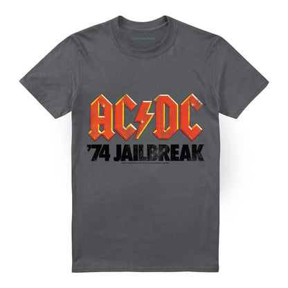 Charcoal - Front - ACDC Unisex Adult Jailbreak T-Shirt