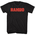 Black - Front - Rambo Mens Logo T-Shirt