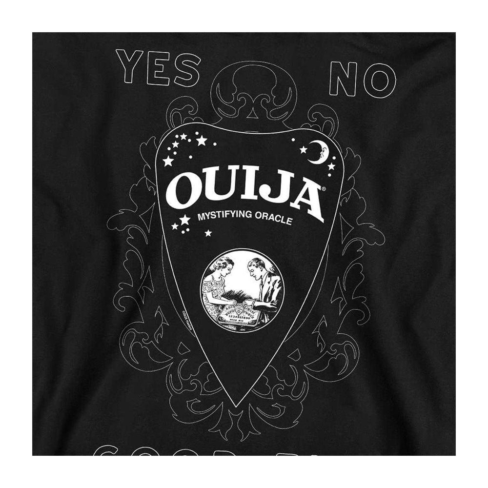 Black - Pack Shot - Hasbro Unisex Adult Yes, No, Goodbye With Planchette Ouija Board Sweatshirt