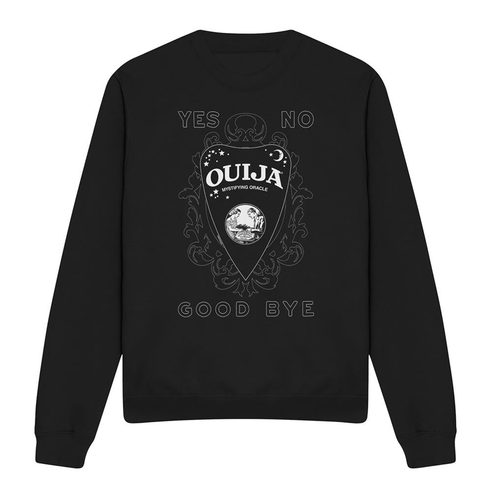 Black - Front - Hasbro Unisex Adult Yes, No, Goodbye With Planchette Ouija Board Sweatshirt