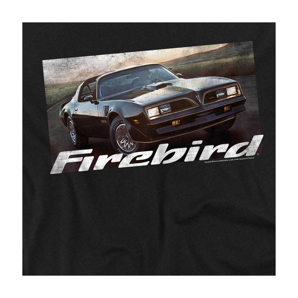 Black - Side - Pontiac Unisex Adult Firebird 76 Long-Sleeved T-Shirt