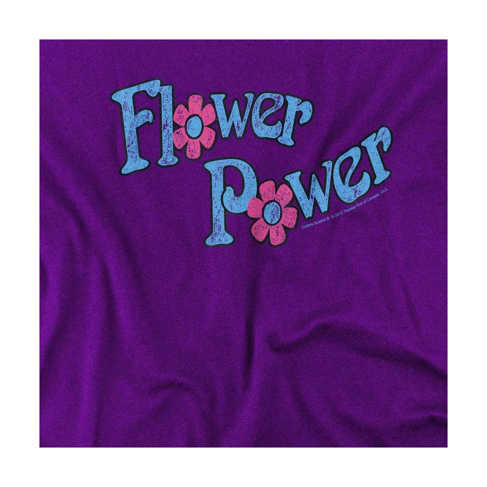 Purple - Pack Shot - Dubble Bubble Unisex Adult Flower Power T-Shirt