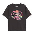 Charcoal - Front - The Powerpuff Girls Girls Heart T-Shirt
