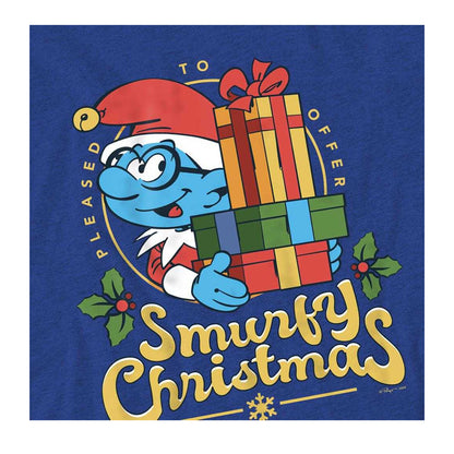 Royal Blue - Side - The Smurfs Unisex Adult Smurfy Christmas Christmas T-Shirt