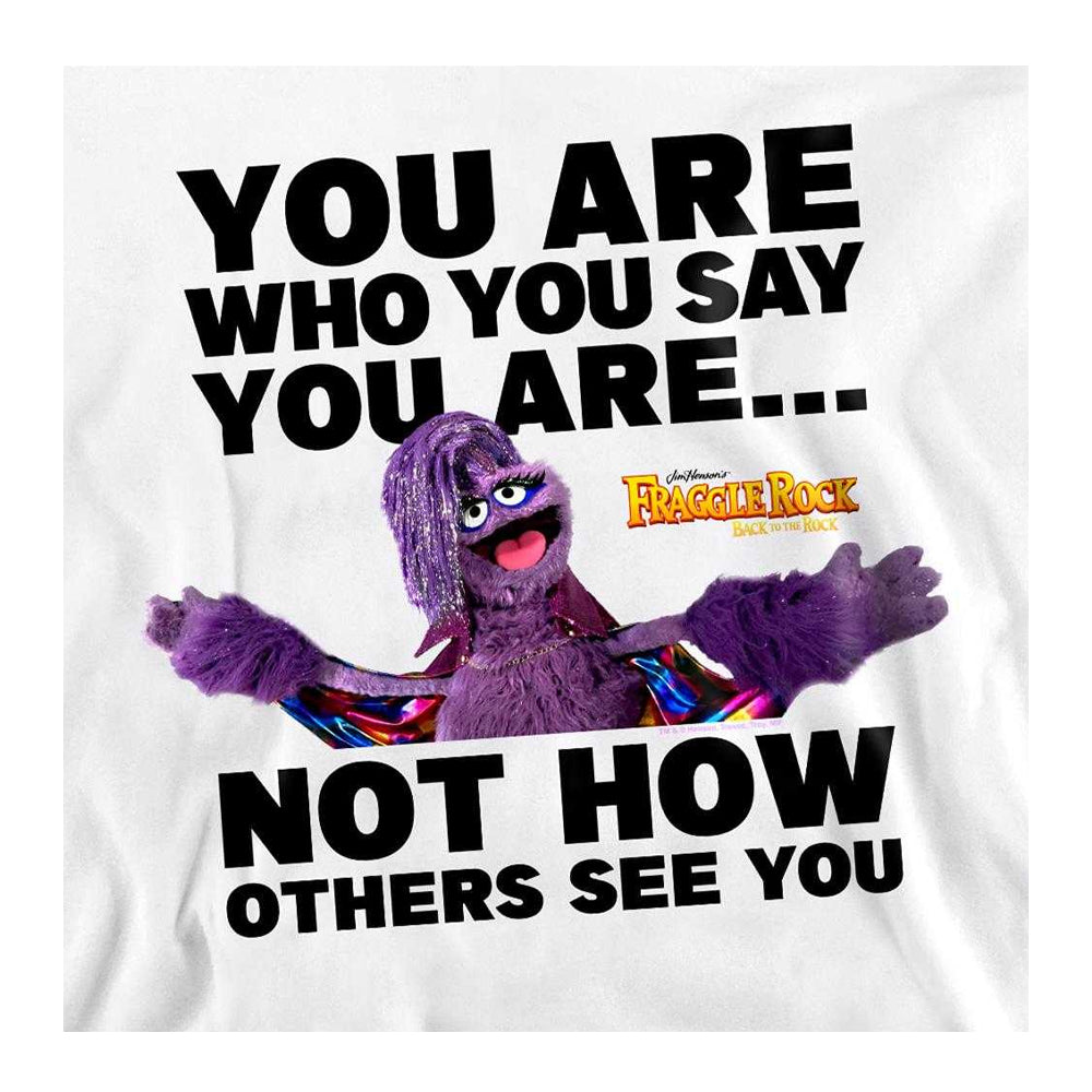 White - Side - Fraggle Rock Unisex Adult Pride You Are Great Glitterini Sweatshirt