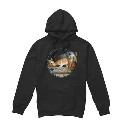 Black - Front - Wild Wings Unisex Adult Everyone Loves Kitty Hoodie