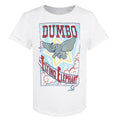 White - Front - Dumbo Womens-Ladies The Flying Elephant Star T-Shirt