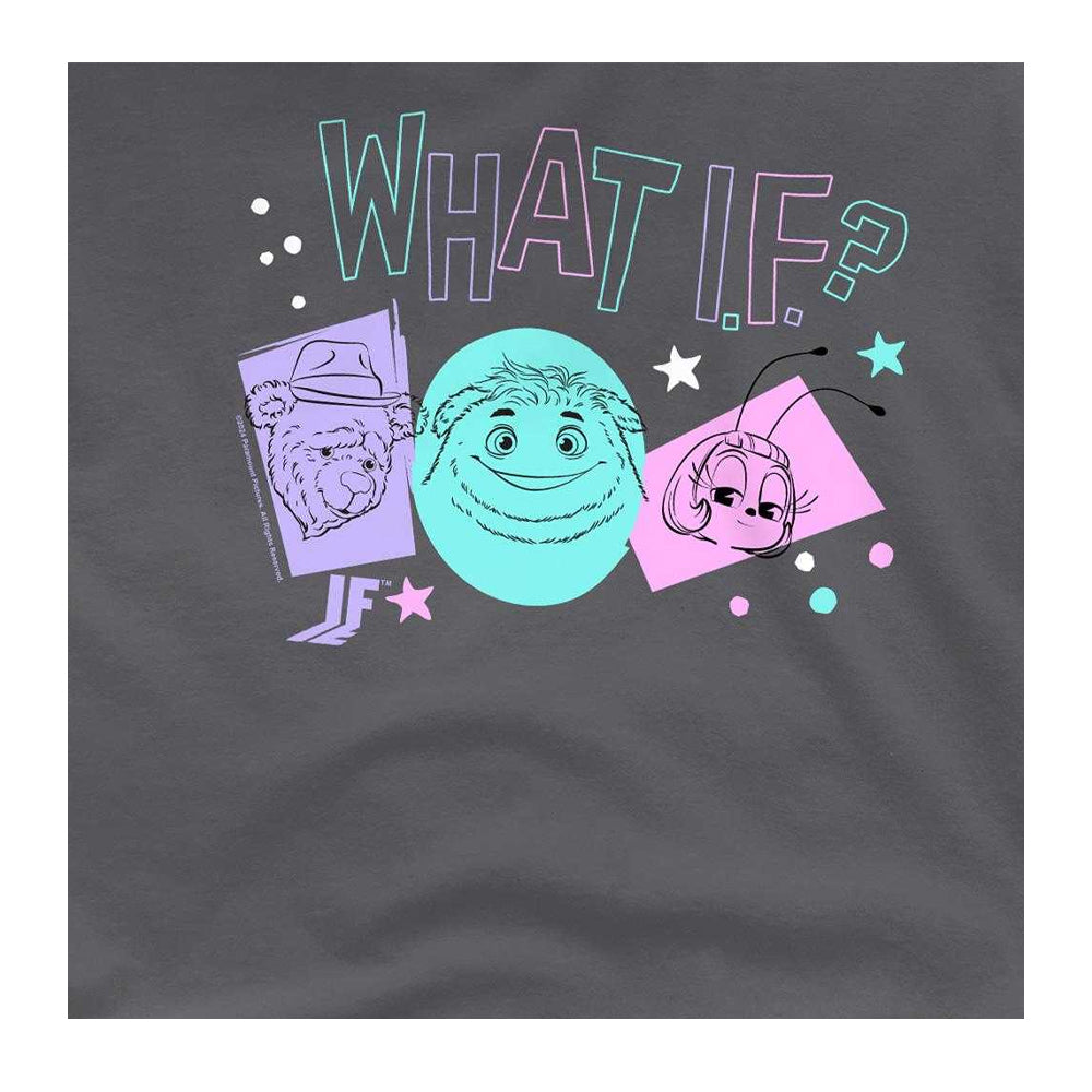 Charcoal - Side - IF Unisex Adult Imaginary Friends What If Color Pop T-Shirt