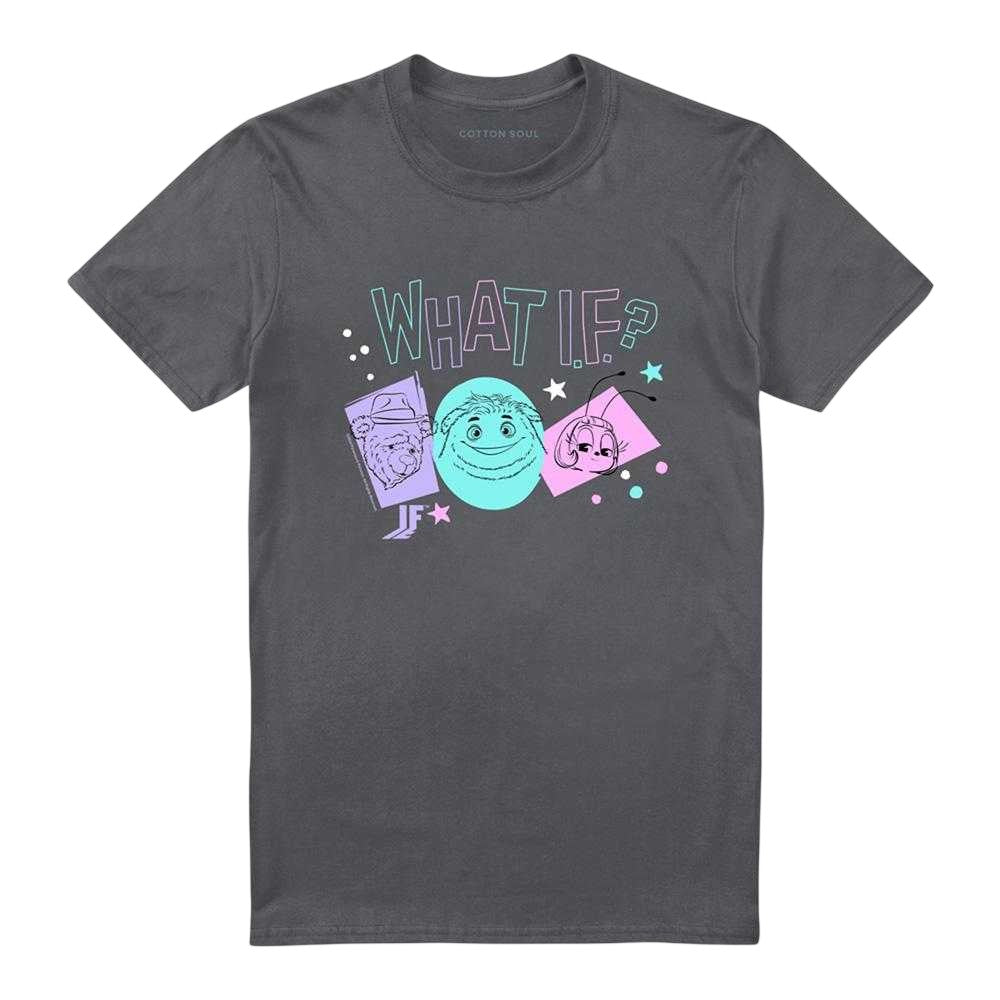 Charcoal - Front - IF Unisex Adult Imaginary Friends What If Color Pop T-Shirt