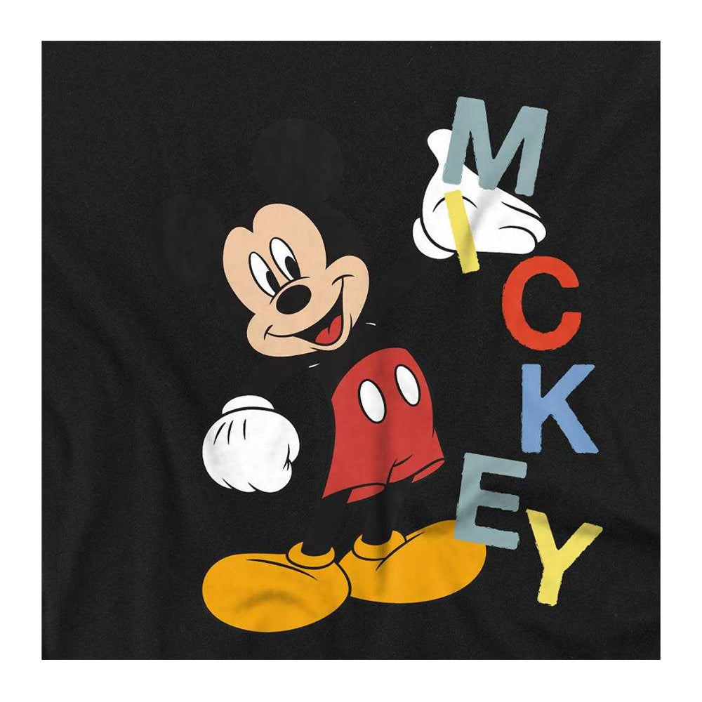 Black - Side - Disney Childrens-Kids Word Mickey Sweatshirt