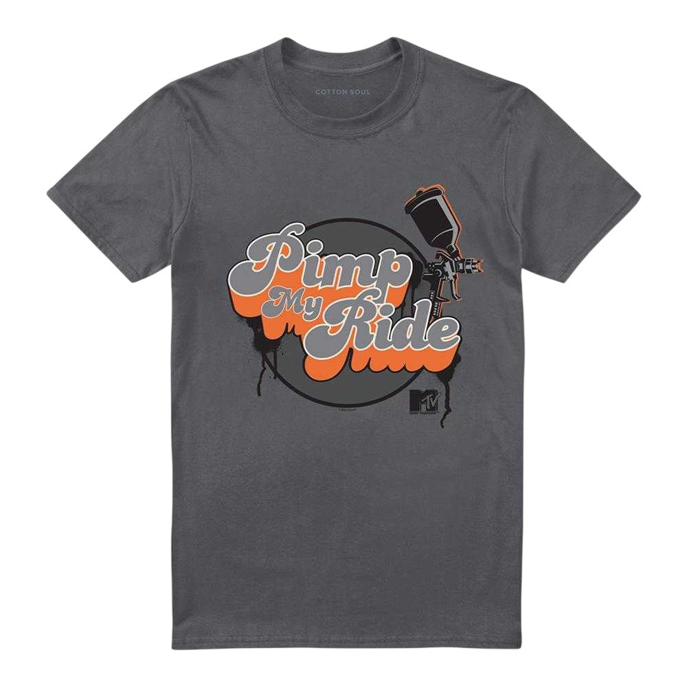 Charcoal - Front - Pimp My Ride Unisex Adult Paint Gun T-Shirt