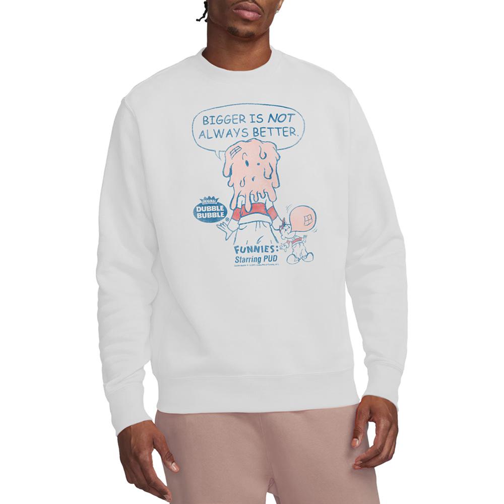 White - Back - Dubble Bubble Unisex Adult Bigger Is Not Always Better Sweatshirt