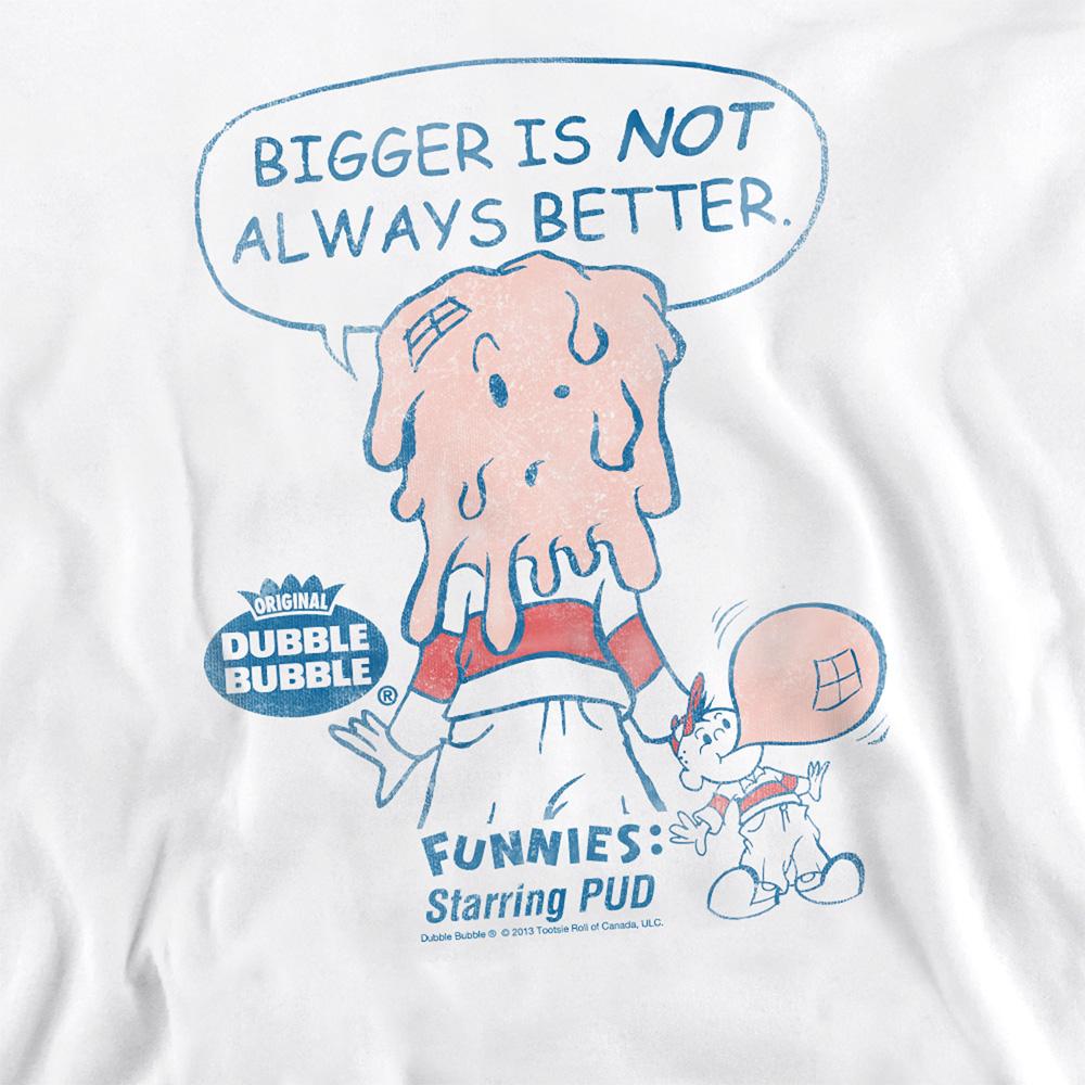 White - Side - Dubble Bubble Unisex Adult Bigger Is Not Always Better Sweatshirt
