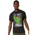 Black - Front - Sesame Street Mens Go Away Oscar The Grouch T-Shirt