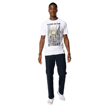 White - Side - Sesame Street Mens Raised On The Streets T-Shirt