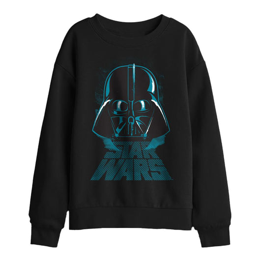 Black - Front - Star Wars Childrens-Kids Darth Vader Distressed Sweatshirt