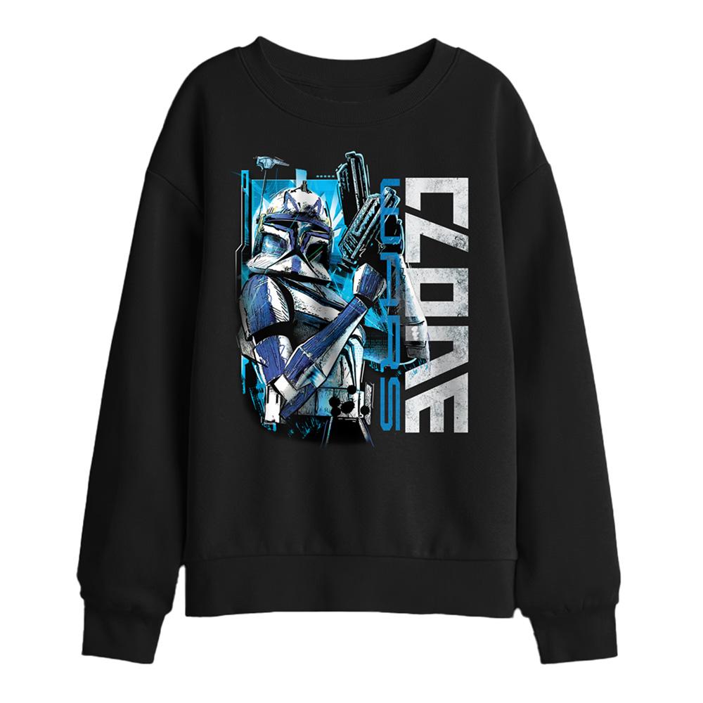 Black - Front - Star Wars Childrens-Kids Clone Rex Sweatshirt
