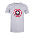 Sports Grey - Front - Captain America Mens Shield T-Shirt