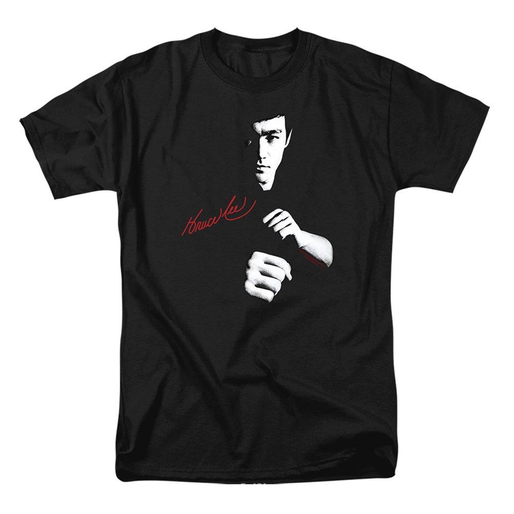 Black - Front - Bruce Lee Mens Signature T-Shirt