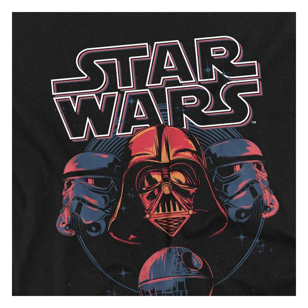 Black - Side - Star Wars Childrens-Kids Trio Death Star Sweatshirt