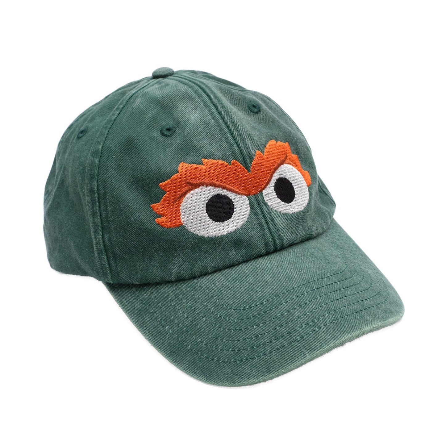 Bottle Green - Front - Sesame Street Mens Oscar The Grouch Vintage Baseball Cap