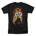 Black - Front - Bruce Lee Mens Attack T-Shirt
