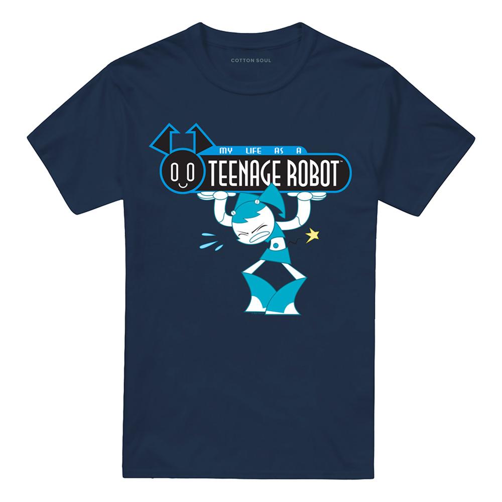 Navy - Lifestyle - My Life As A Teenage Robot Unisex Adult Jenny Wakeman Logo T-Shirt