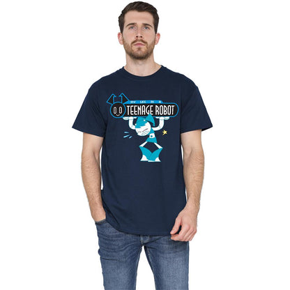 Navy - Front - My Life As A Teenage Robot Unisex Adult Jenny Wakeman Logo T-Shirt