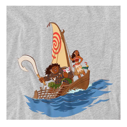 Athletic Heather - Side - Moana Childrens-Kids Voyage Maui Moana Sweatshirt