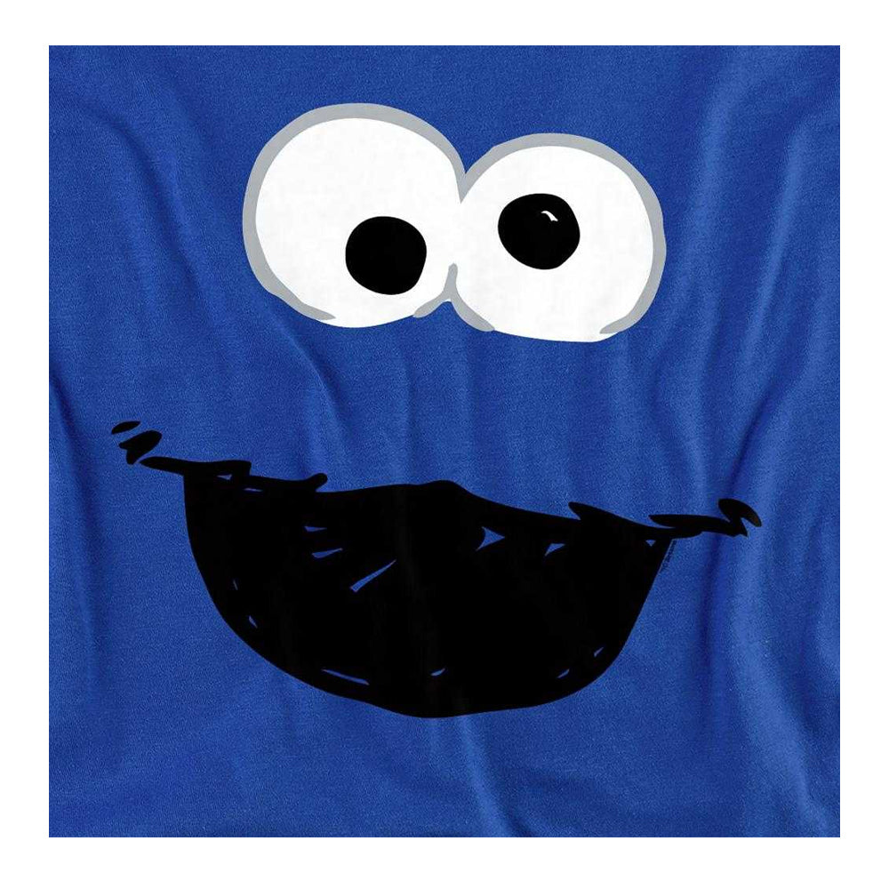 Royal Blue - Side - Sesame Street Unisex Adult Cookie Monster Long-Sleeved T-Shirt
