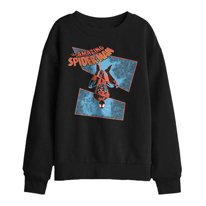 Black - Front - Spider-Man Childrens-Kids Spidey Senses Tingling Sweatshirt