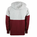 Grey Marl-Burgundy - Back - Ford Mens Mustang Logo Full Zip Hoodie