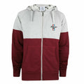 Grey Marl-Burgundy - Front - Ford Mens Mustang Logo Full Zip Hoodie