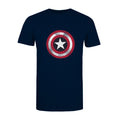 Heather Navy - Front - Captain America Mens Shield T-Shirt