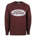Plum - Front - Ford Mens Logo Crew Neck Sweatshirt