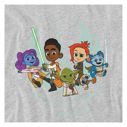 Athletic Heather - Side - Star Wars: Young Jedi Adventures Childrens-Kids Force Is With Us Sweatshirt
