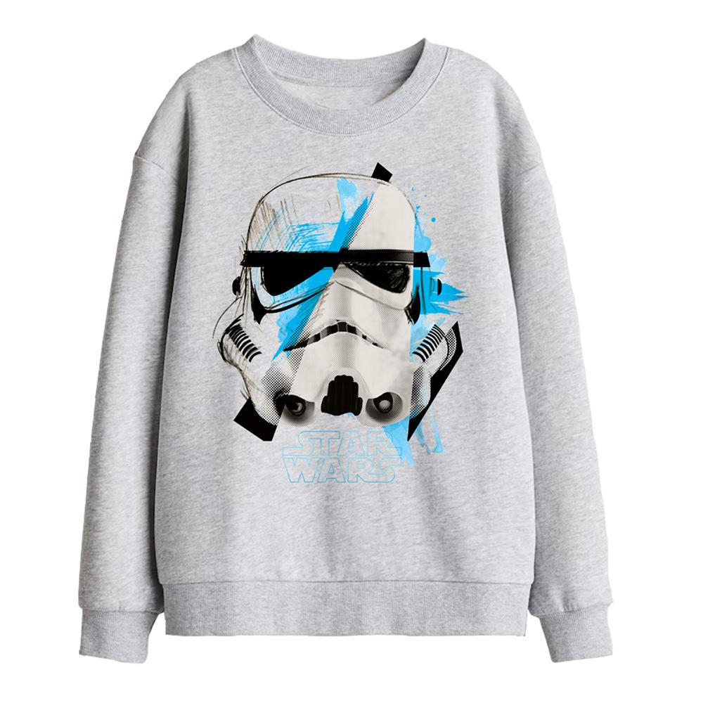 Athletic Heather - Front - Star Wars Childrens-Kids Trooper Cuts Sweatshirt