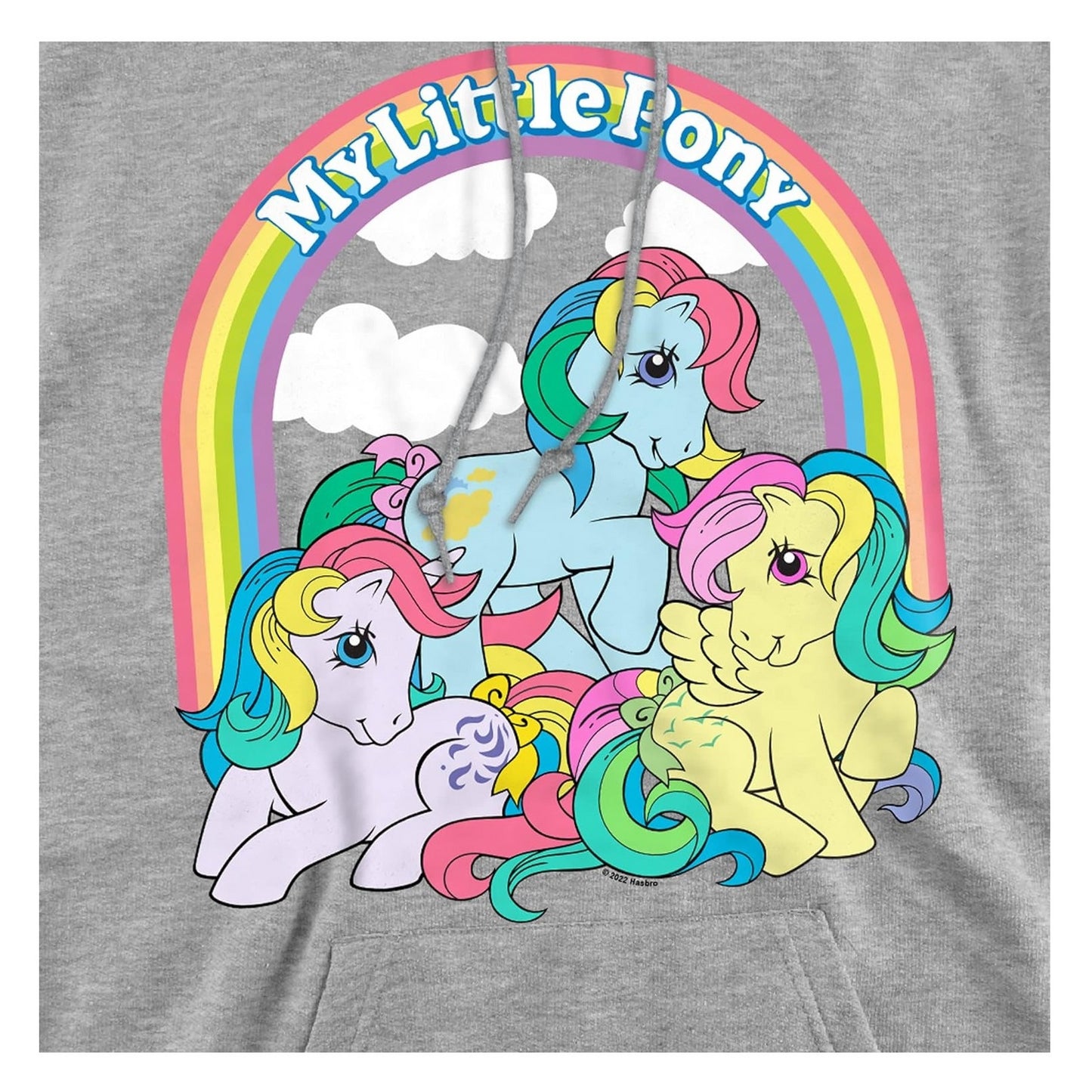 Sports Grey - Back - My Little Pony Womens-Ladies Under The Rainbow Heather Hoodie