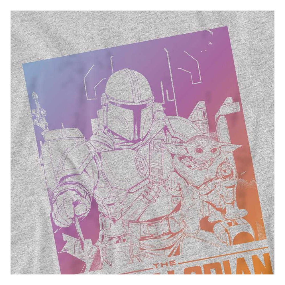 Athletic Heather - Side - Star Wars: The Mandalorian Childrens-Kids The Child Gradient Sweatshirt