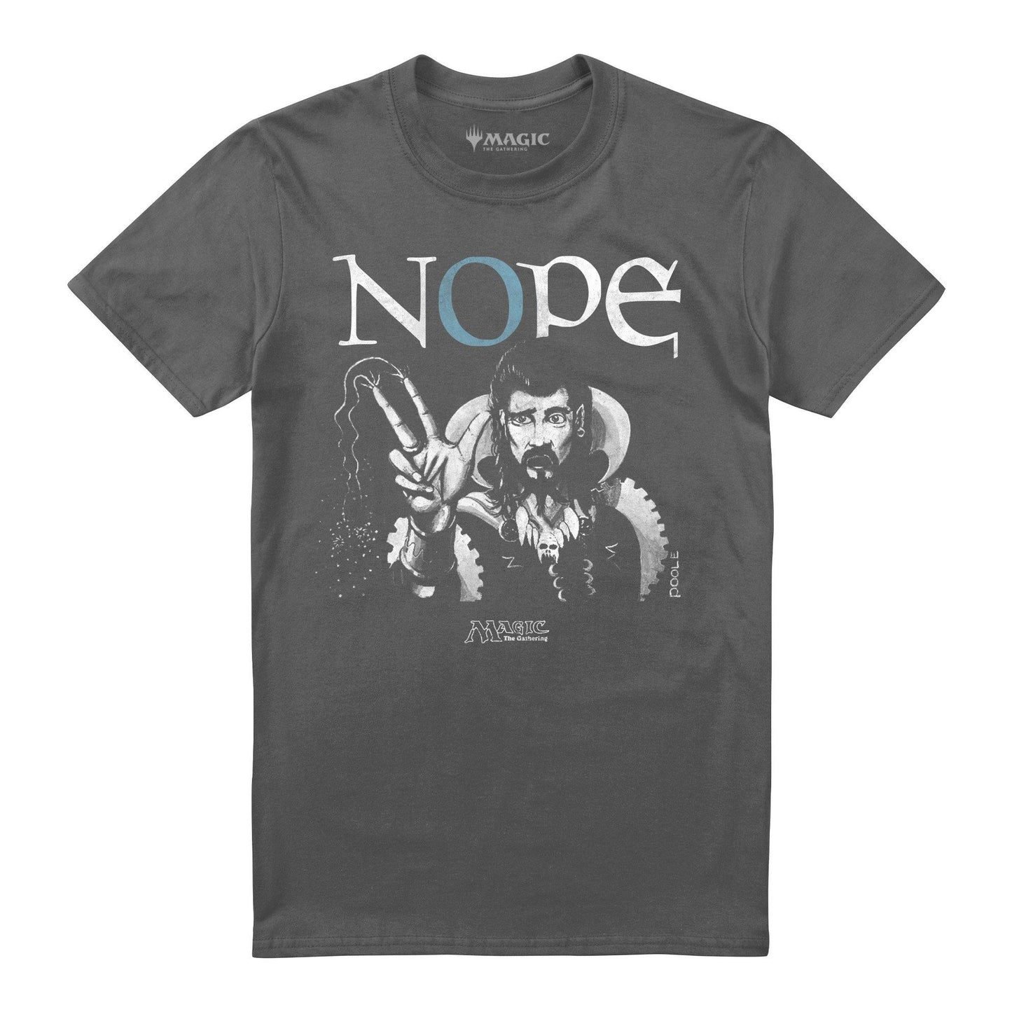 Charcoal - Front - Magic The Gathering Mens Nope T-Shirt