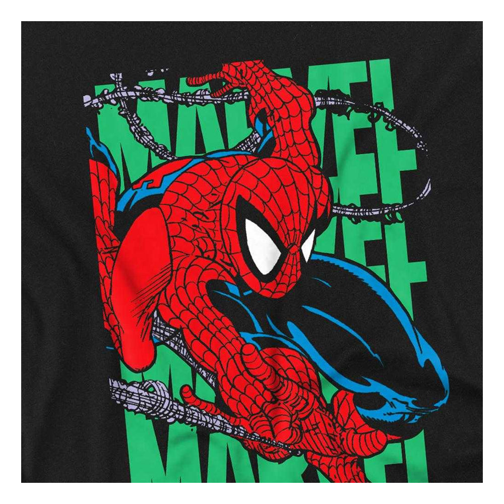 Black - Side - Spider-Man Childrens-Kids Wall Crawling Sweatshirt