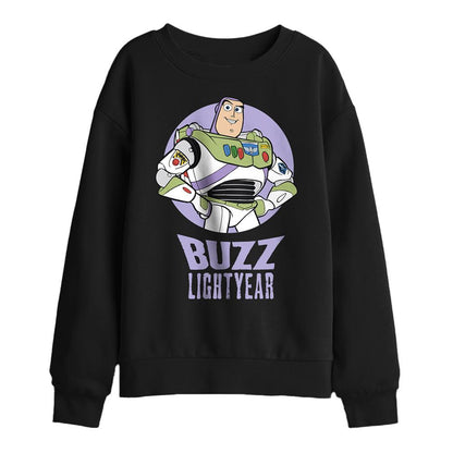 Black - Front - Toy Story Childrens-Kids Buzz Lightyear Sweatshirt