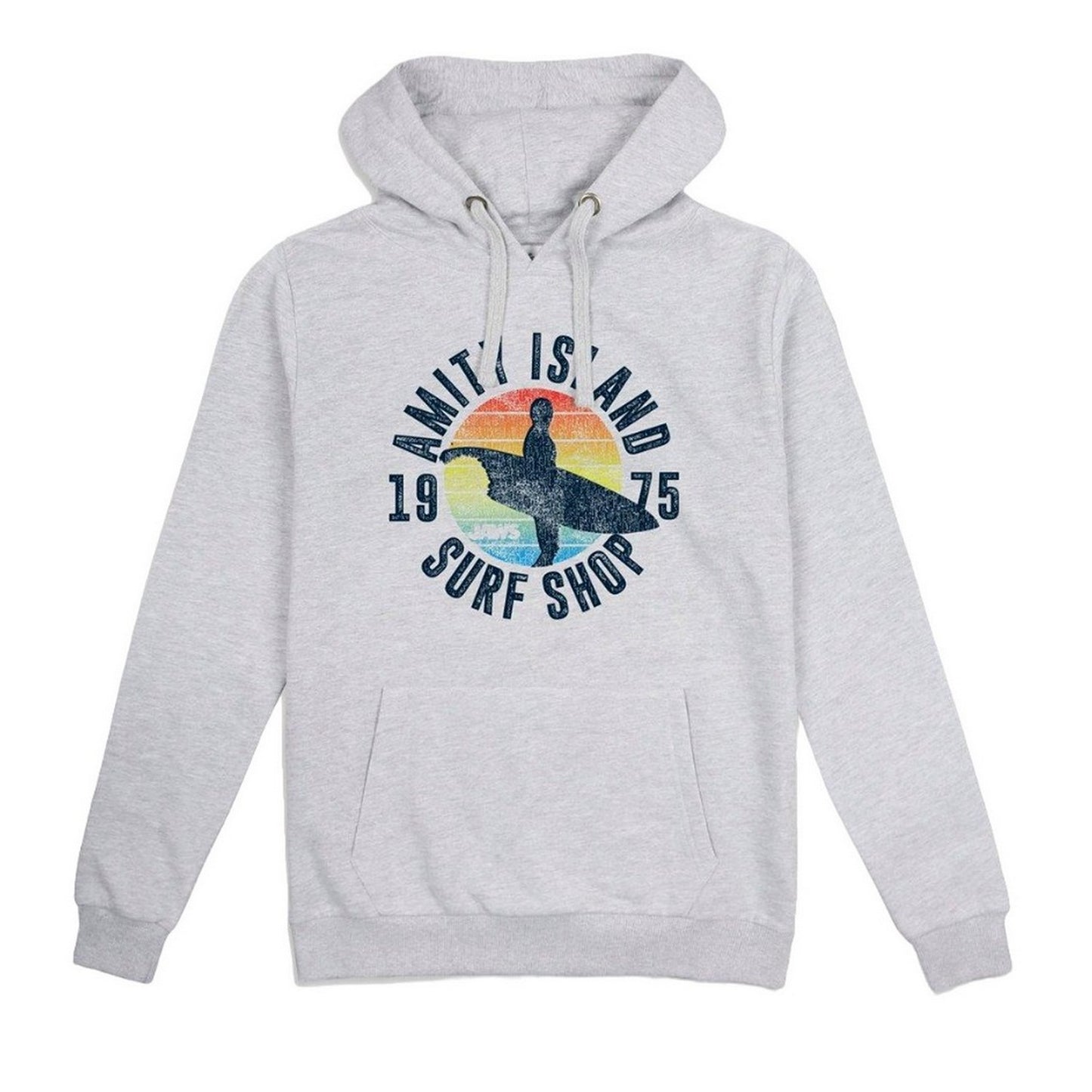 Sports Grey - Front - Jaws Womens-Ladies Amity Surf Shop Heather Hoodie